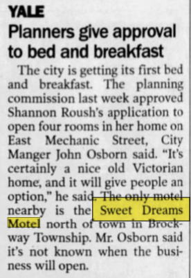 Sweet Dreams Motel - 2001 Mention (newer photo)